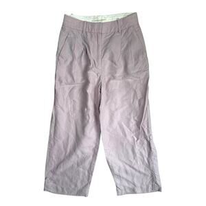 Aritzia Effortless Pant Trouser Cropped Lilac Purple Wide Leg Linen 4